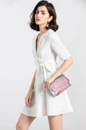 Маленький клатч з ланцюжком, модна сумка через плече, елегантна вечірня сумочка, міні-сумочка, рожевий