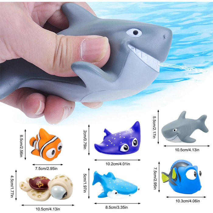 Упаковок дитячих іграшок для ванни, плаваючі водні іграшки, дитячі подарунки, океанські іграшки для ванни, пісок, іграшки для хлоп