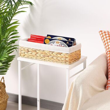 Плетений кошик для зберігання OUTBROS, кошик-органайзер для полиць, кошики для зберігання туалетного паперу, декоративна коробка з підкладкою, 2 шт., водяний гіацинт