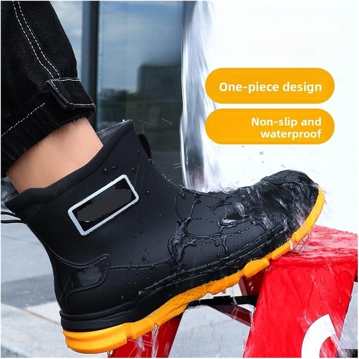 Чоловічі гумові чоботи, гумові чоботи, для активного відпочинку на природі, водонепроникні, нековзні, для верхової їзди, кухонні, робочі чоботи, колір 1, EU 39