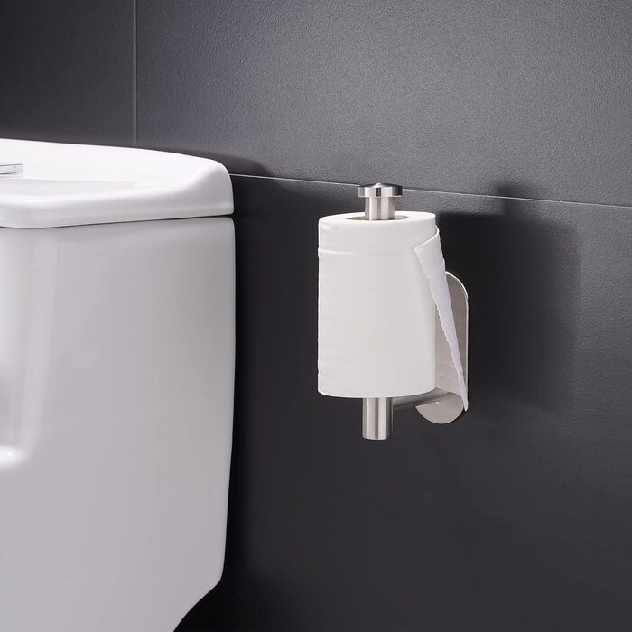 Тримач для туалетних рулонів Aikzik без свердління, самоклеючий тримач для туалетних рулонів з нержавіючої сталі круглий тримач дл