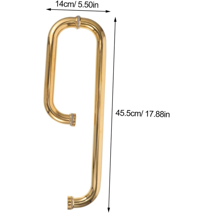 Ручка дверей для ванної кімнати SOLUSTRE Ручка дверей для душу Ручка Штанга для рушників з нержавіючої сталі Ручка для рушників Ручка для рушників Ручка розсувних дверей Ручка для душових дверей Компонент Скляні двері з нержавіючої сталі