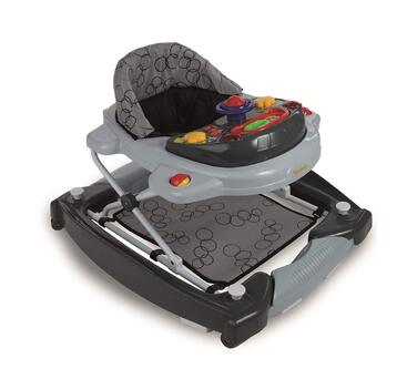 Ходунки Baninni Baby Walker 2в1 Babywalker Play і Baby Walker Baby Rocker Функція Світло, музика, Play Center Обідній стіл сірий, від 6 місяців