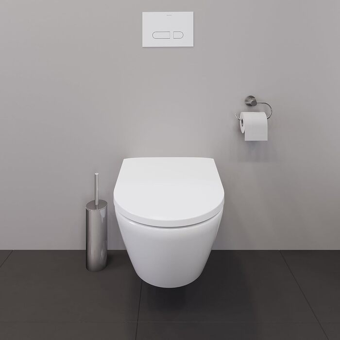 Набір для унітазу Duravit D-Neo, підвісний унітаз, сидіння з м'яким механізмом закриття, унітаз з відкритим обідком для змиву, знімна кришка унітазу, білий