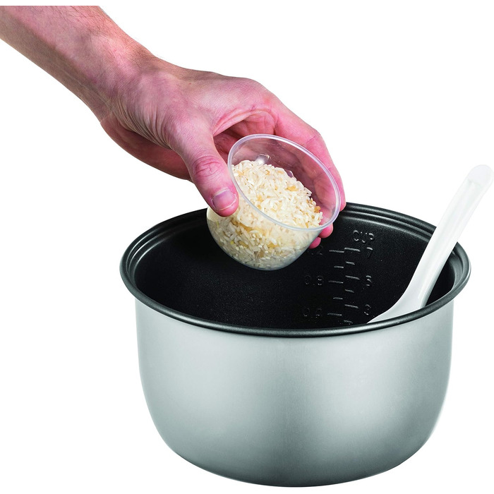 Рисоварка Russell Hobbs Переможець тесту 1,2 л включно Вставка для пароварки з відкидною кришкою Aroma (функція підтримки тепла, каструля з антипригарним покриттям, рисова ложка та мірна чашка, нержавіюча сталь) 27080-56 Рисоварка з пароваркою Одинарна