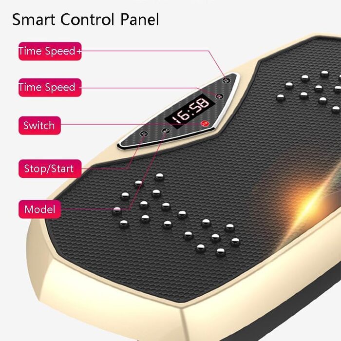 Внутрішня вібраційна та вібраційна машина DuboxX, спортивний та фітнес-тренажер, побутова вібраційна пластина, жим ногами, вправи та фітнес, золото