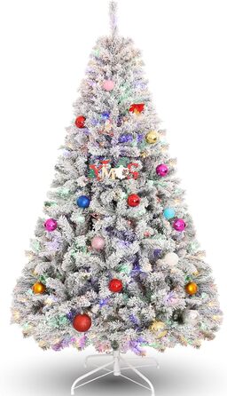 Штучна ялинка з вогнями 180 см біла Himimi