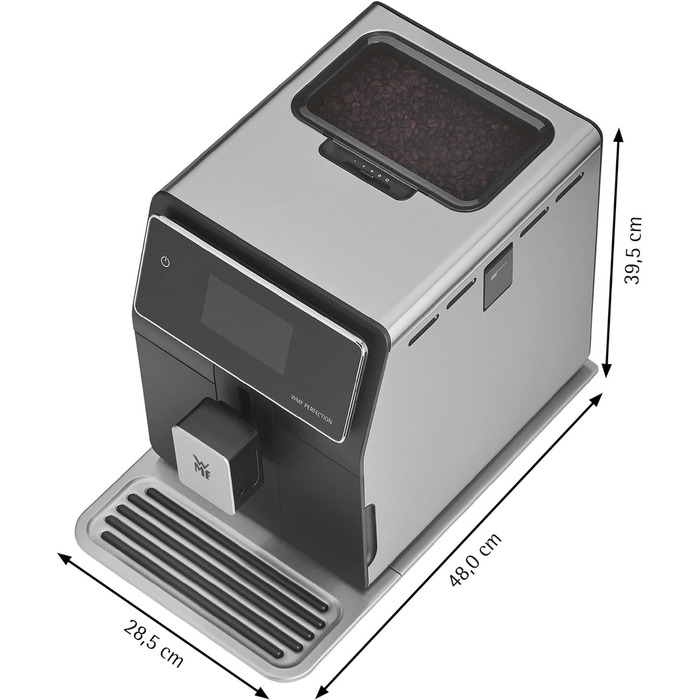 Повністю автоматична кавоварка WMF Perfection 880L з молочною системою, 18 напоїв, подвійний термоблок, кавомолка з нержавіючої сталі, профіль користувача, контейнер для молока 1 л