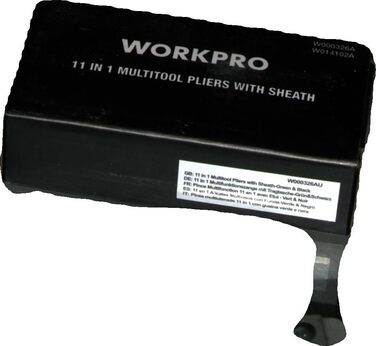 Багатофункціональні плоскогубці WORKPRO 11 в 1 складаний багатофункціональний інструмент з нержавіючої сталі з карабіном гострогуб