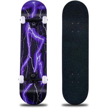 Скейтборд 31" Purple Classic 8-шаровий клен ABEC-11 95A – повний компліт для дівчат, дітей та початківців, фіолетовий