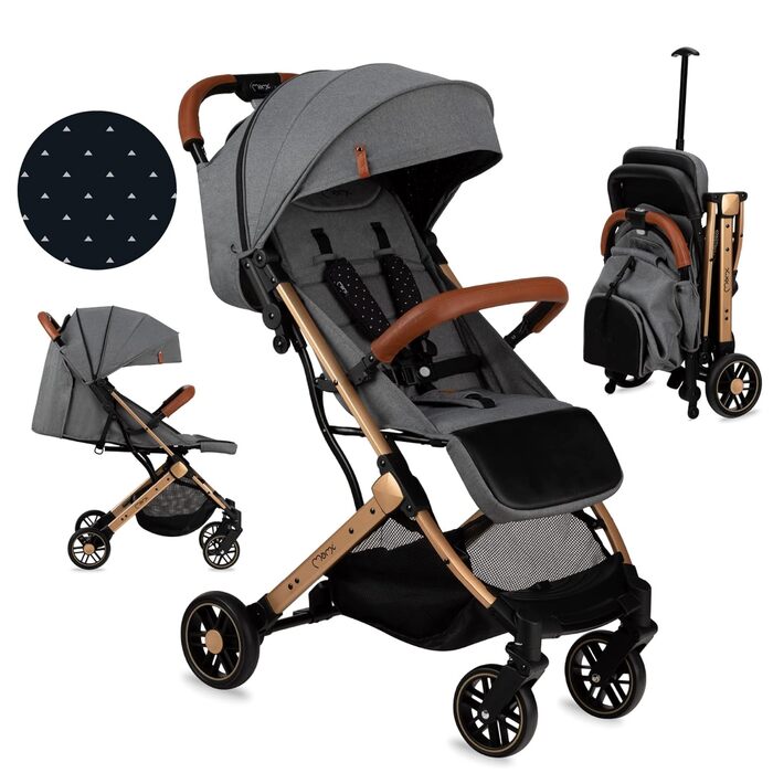 Коляска MOMI ESTELLE для дітей від 6 місяців до максимальної ваги тіла 15 кг, В105 х Ш51 х Г75 см, складається до розмірів В65 х Ш