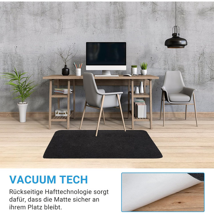 Килимок для підлоги COSYLAND, килимок для стільця, килимок для офісного стільця, багатофункціональний килимок для стільця, офісний килимок для дому та офісу, чорний