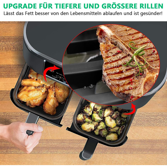 Силіконова форма для аксесуарів для фритюрниці- Аксесуари для фритюрниці Ninja Foodi AF400EU AF500EU Double Stack XL SL400EU 9.5 л, COSORI 8.5 л, аксесуари для двозонної фритюрниці, аксесуари для фритюрниці