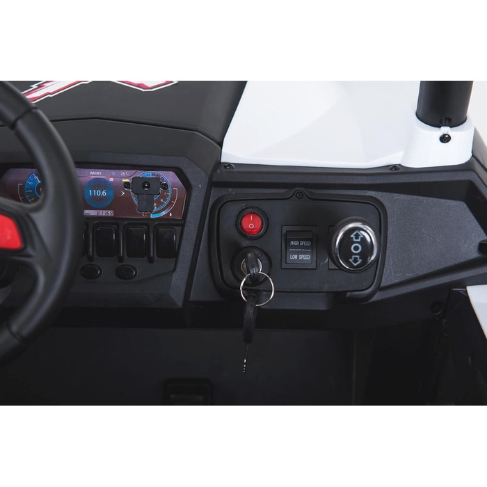 Дитячий електромобіль 12В 2-місний, NEW RSX електричний баггі для дітей, білий, з пультом дистанційного керування 2,4 ГГц, 36 міся