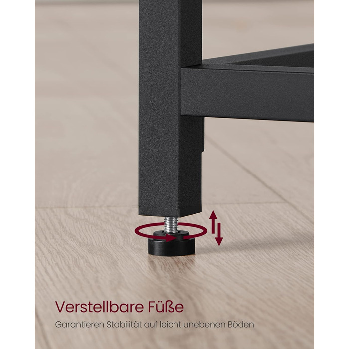 Стіл VASAGLE, комп&39ютерний стіл, офісний стіл, 80 x 50 x 76 см, для кабінету, спальні, вітальні, чорний колір Ebony-Ink Black LWD038B56V1 50P x 80A см Чорний колір Ebony Ink Black