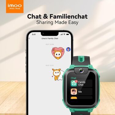 Розумний годинник imoo Z1 для дітей, дитячий смарт-годинник-телефон 4G з тривалими відео- та телефонними дзвінками, GPS-годинник з відстеженням місцезнаходження в режимі реального часу та водонепроникністю IPX8 (зелений)