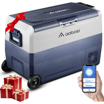 Компресор холодильної камери 50 л, автомобільна холодильна камера з керуванням WiFi APP, 12/24 В і 100-240 В, електрична, до -20 C