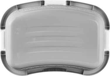 Ергономічний кошик для білизни keeper з повітропроникним декором, нековзними м'якими ручками, 50 л, Lasse, Nordic Grey