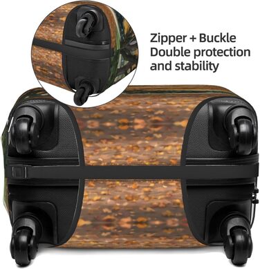 Чохол для валізи Дорога до осені, міцний захист для багажу розміром 45.7 - 81.3 см, компактний, чорний