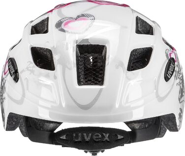 Легкий велосипедний шолом для дітей - індивідуальне регулювання розміру - розсувний зі світлодіодним підсвічуванням 51-55 см серце