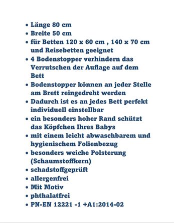 Пеленальний столик Пеленальна дошка Пеленальний килимок 80x50 см без фталатів білий