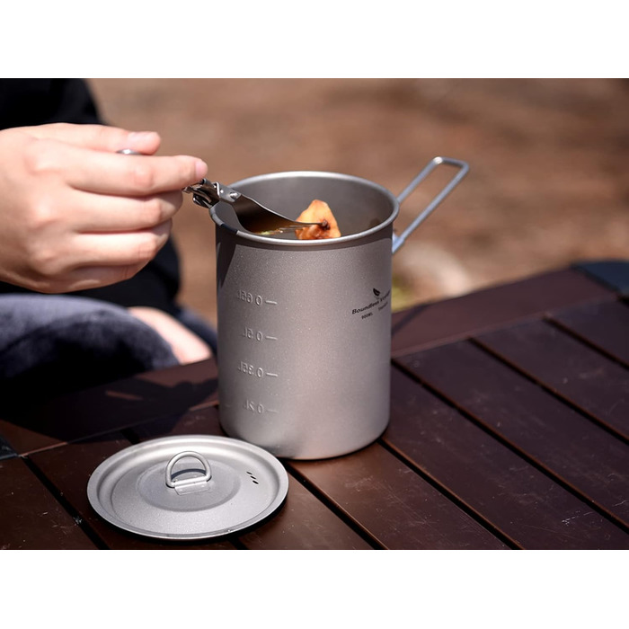 Мл Титановий кухоль Кемпінговий горщик Каструля для приготування їжі Зовнішня легка чашка для кави зі складною ручкою та кришкою П