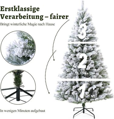 Штучна ялинка зі снігом 210 см EVGN