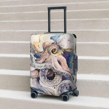 Чохол для валізи Октопус, міцний захист, підходить для багажу розміром 45,7 - 81,3 см, розмір XL, чорний, екстра-великий