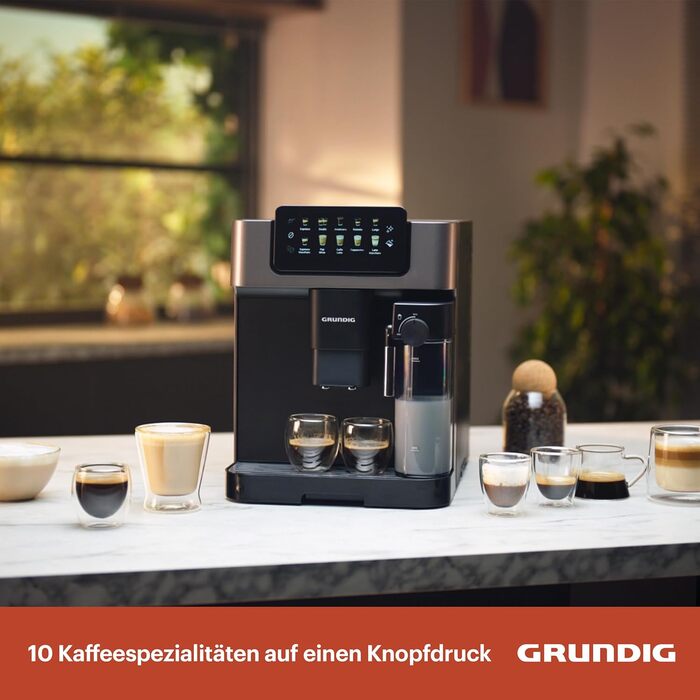 Кавомашина GRUNDIG KVA 7230, 10 видів напоїв, 19 бар
