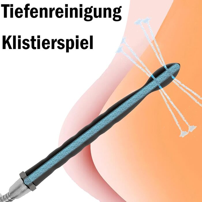 Силіконовий анальний ирригатор Sadodo, 24 см, 8 насадок