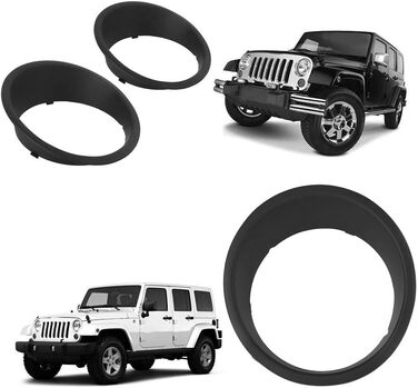 Пара чохлів для обшивки передніх фар для Jeep Wrangler JK 07-17, 1