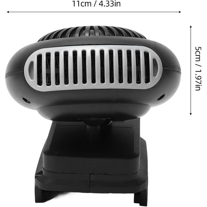 Невеликий обігрівач, 170 Вт, 18 В, живлення від батарейок, 2 швидкості, контроль температури, тихий бездротовий електричний вентилятор-обігрівач для BL1815 BL1820 BL1530 BL1840 BL1850 BL1860 для використання всередині автомобіля