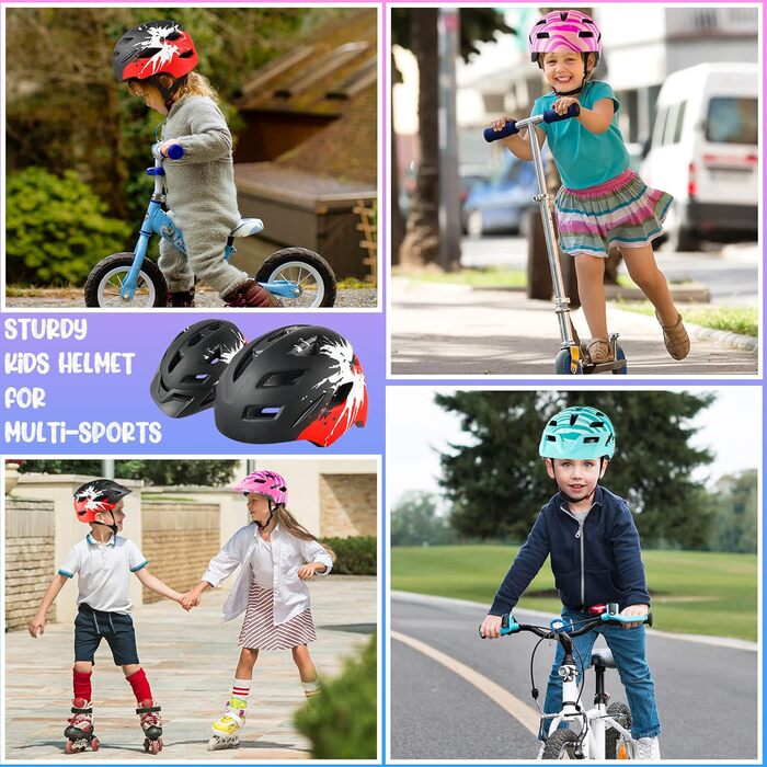 Дитячий велошолом RaMokey, велошолом з підсвічуванням для дітей Легкий дитячий шолом з регульованим циферблатом для дівчаток і хло