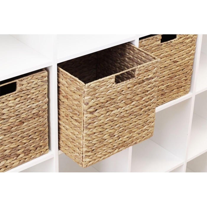 Кошики Kallax, набір з 2 шт. Виріб з натурального водяного гіацинта Ідеально підходить для полиць Kallax 34 x 32 x 32 см Міцний кошик для зберігання Складаний Спеціальна пропозиція