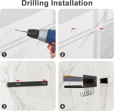 Дерев&39яна настінна підставка для спецій для кухні, підвішується на 6 гачках, вища та ширша, з горіховим покриттям. Органайзер для спецій, не потребує свердління, шурупи в комплекті.