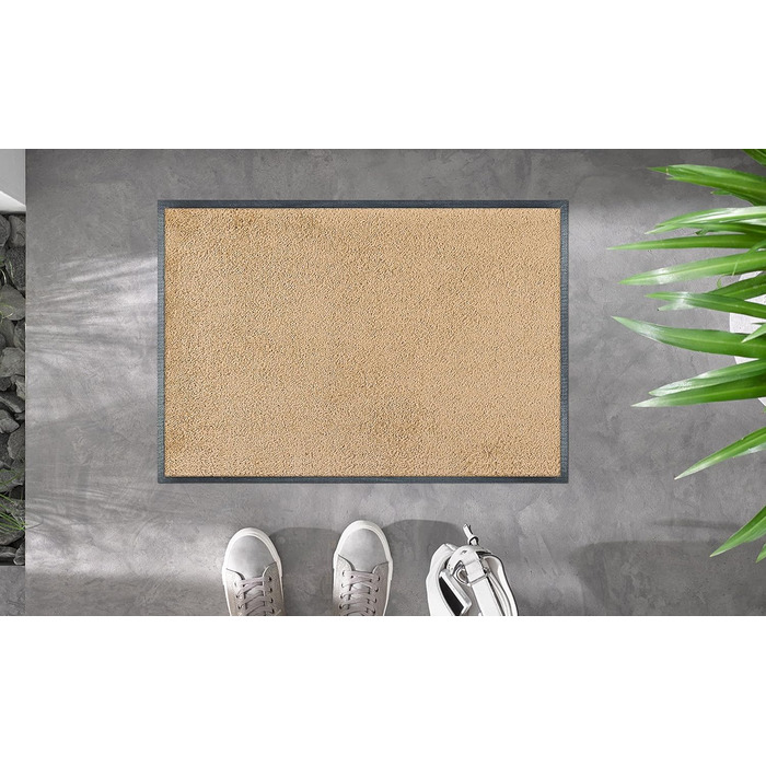 Килимок для дверей, що прається та сушиться, Sahara 40x60 см, для використання всередині та зовні приміщень, можна прати, бежевий