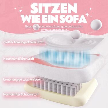 Рожеве миле ігрове крісло з котячою тканиною з поперековою подушкою у формі котячої лапи та котячими вушками, ігрове крісло з підставкою для ніг, ергономічне ПК-крісло для дітей, дорослих та дівчаток, вантажопідйомність 140 кг, рожеве, біле