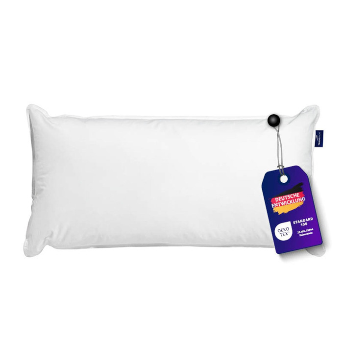 Ортопедична водяна подушка Traumnacht з регульованим рівнем наповнення, чохол зі 100 бавовни, 40 x 80 см, розроблена в Німеччині - вироблено в ЄС, біла, (1 упаковка)