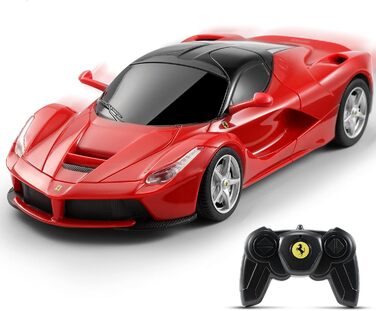 На дистанційному управлінні для дітей, модель автомобіля LaFerrari ліцензована, RC іграшка на дистанційному управлінні для хлопчиків дівчаток 3-18 років, червоний Laferrari-червоний, 124 Ferrari