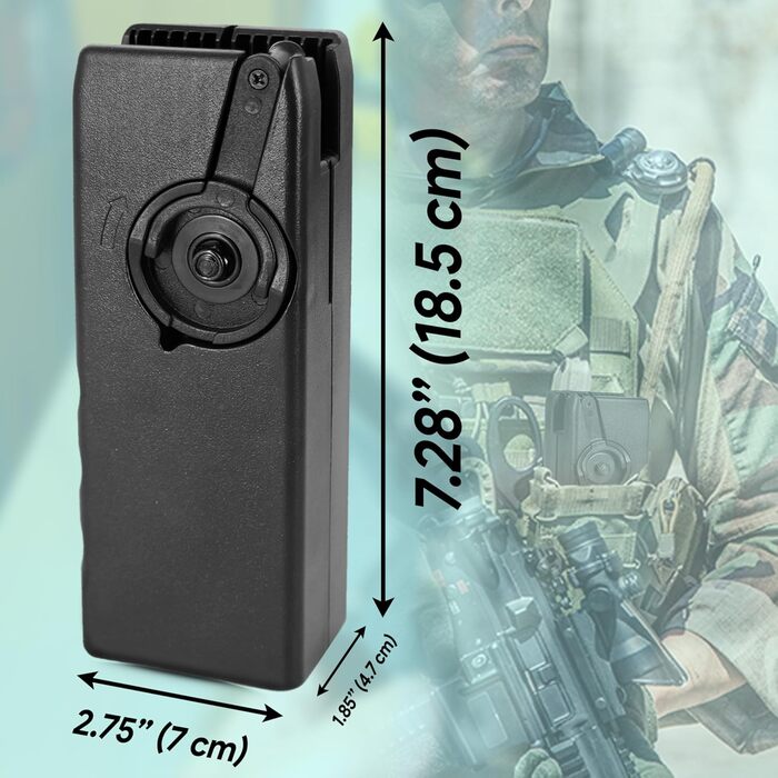 Швидкісний зарядний пристрій ARSUK для BB-кульок – тактичний для страйкболу, пейнтболу, Airsoft, 155 набоїв, чорний