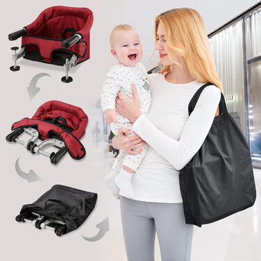 Гачок на стілець, стільчик для годування, складний, портативний, дитяче крісло, високе навантаження, кріплення до швидкого стільця