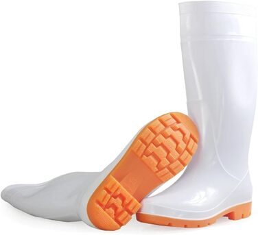 Чоловічі гумові чоботи до коліна, нековзні, для кухні, водонепроникні, водне взуття, гумові чоботи, великі розміри для дорослих 39 White01