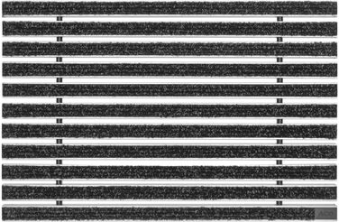 Килимок для дверей ACO 600x400 мм, ребристий, антрацитовий, з піддоном Vario Light, скребком для взуття, килимок для дверей