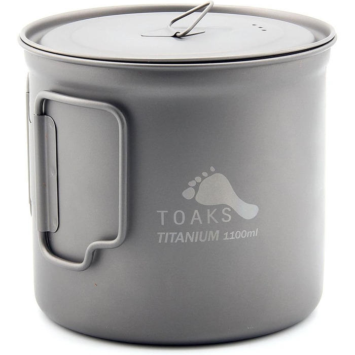 Надлегкий титановий вуличний горщик, складний портативний посуд для пікніка з кришкою, сріблясто-сірий