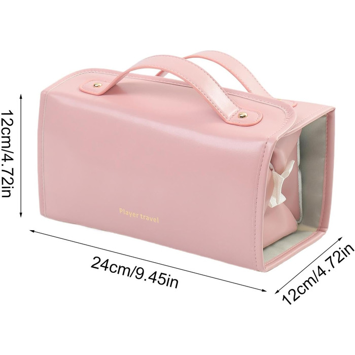 Організатор для макіяжу - дорожня косметичка тримач для пензлика для макіяжу для подорожей косметички зі знімними прозорими відділ