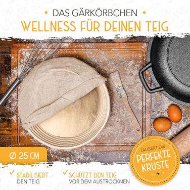 КОРЖ MAGIC 26 см Чавунний горщик для випічки хліба з кришкою - Міцна форма для випічки хліба з кришкою - Ідеальний горщик для хліб