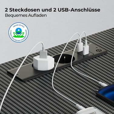 Ігровий стіл SEVEN WARRIOR L-подібної форми, ігровий стіл з розеткою, світлодіодне освітлення, підставка для монітора та 2 гачки, кутовий стіл з карбоновою поверхнею, комп&39ютерний стіл для спальні (127 x 127 см) 127 см