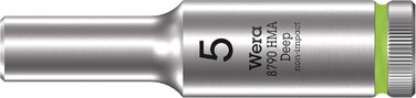Набір головок Wera 05004525001 Deep, 1/4 привід, 9 предметів