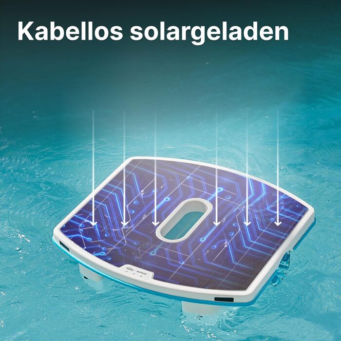 Автоматичний скімер для басейну Dolphin Skimmi з Bluetooth очищення поверхні води за допомогою інтелектуальних датчиків, зарядка від сонячної батареї