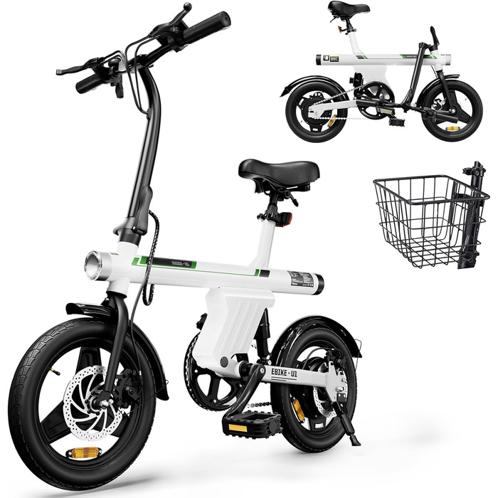 Складаний електровелосипед Finbike U1, 14" – компактний та зручний для міста